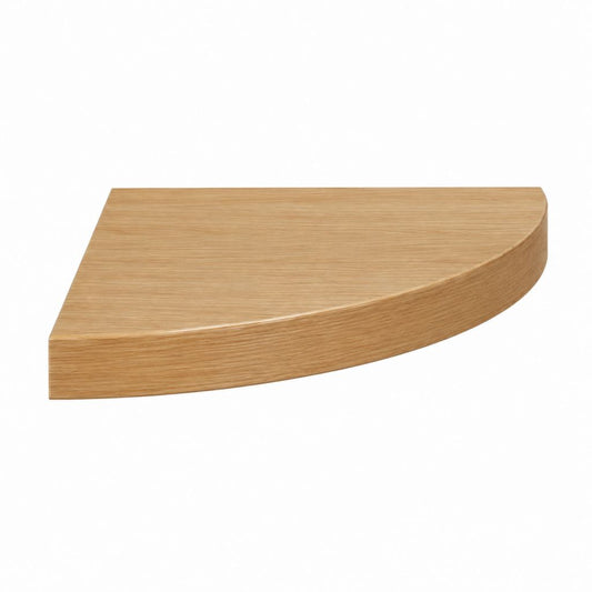 Wandregal Eckregal Eiche MDF halbkreisförmig 60 x 30 x 5 cm