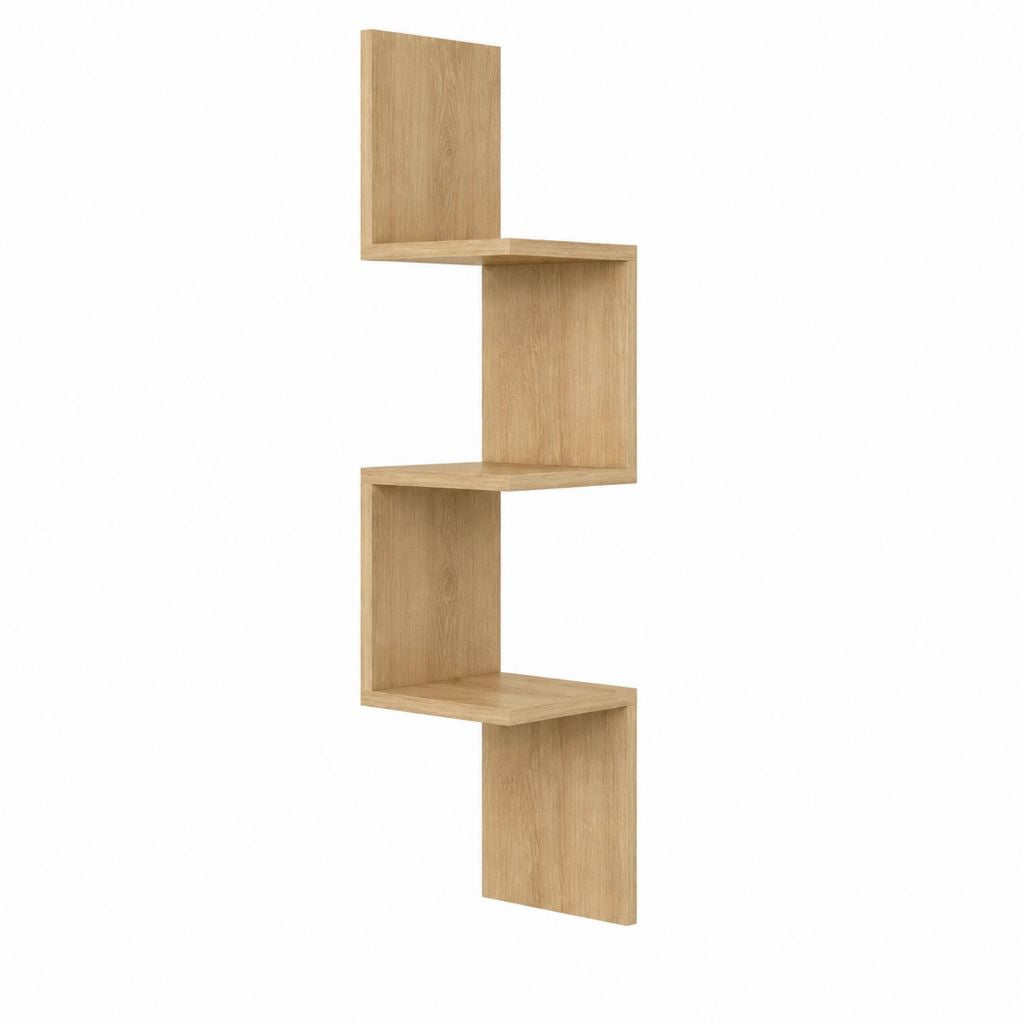 Wandregal Eiche-Optik aus melaminharzbeschichteter Spanplatte 20 x 20 x 120 cm