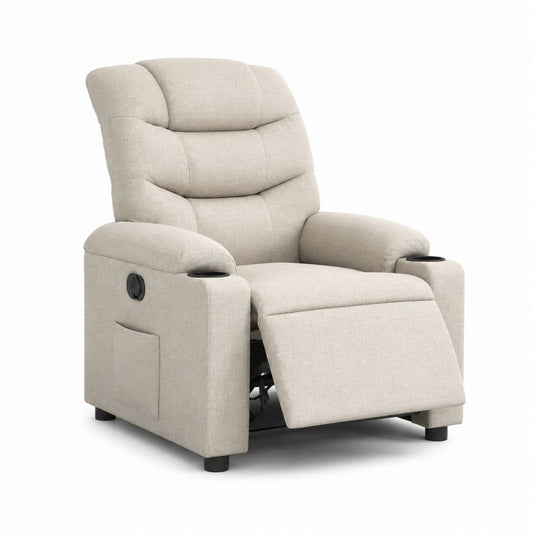 Relaxsessel mit manueller Liegefunktion Beige Polyester 88 x 95 x 105 cm